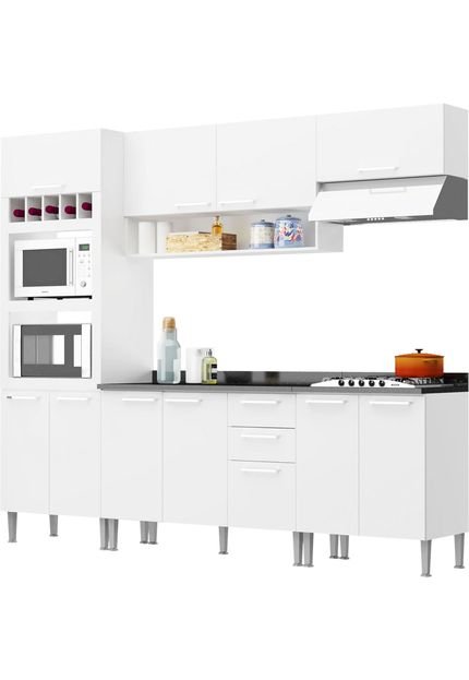 Cozinha Isadora Branco Genialflex Móveis - Marca GenialFlex Móveis