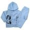 Conjunto Bebe Soft Com Capuz Calça Peluciado Inverno P ao G Azul - Marca Koala Baby