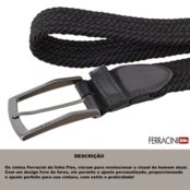 Cinto Ferracini Casual Flex Preto - Marca Ferracini