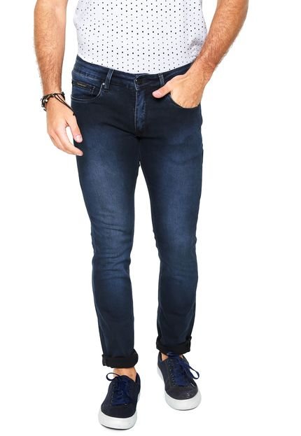 Calça Jeans Calvin Klein Jeans Super Skinny Baixa Azul - Marca Calvin Klein Jeans