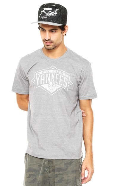 Camiseta New Era Core Vintage New York Yankees Cinza - Marca New Era
