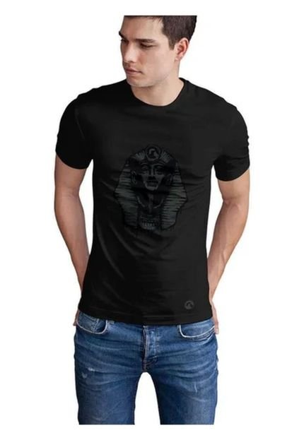 Camiseta Slim Mayon Algodão Egipcio Faraó Masculina - Preto - Marca USEMAYON