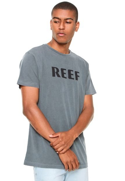 Camiseta Reef Letter Cinza - Marca Reef
