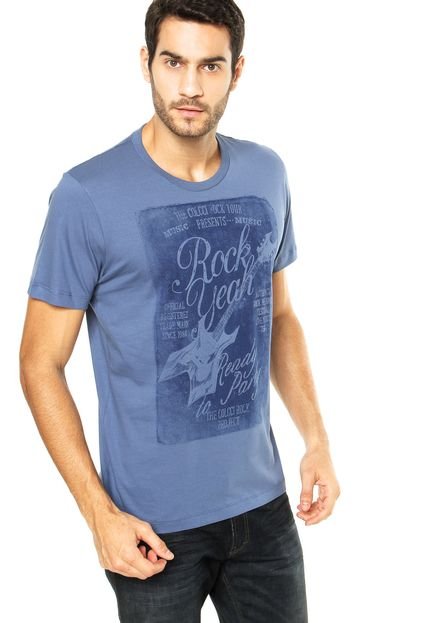 Camiseta Colcci Rock Yeah Azul - Marca Colcci