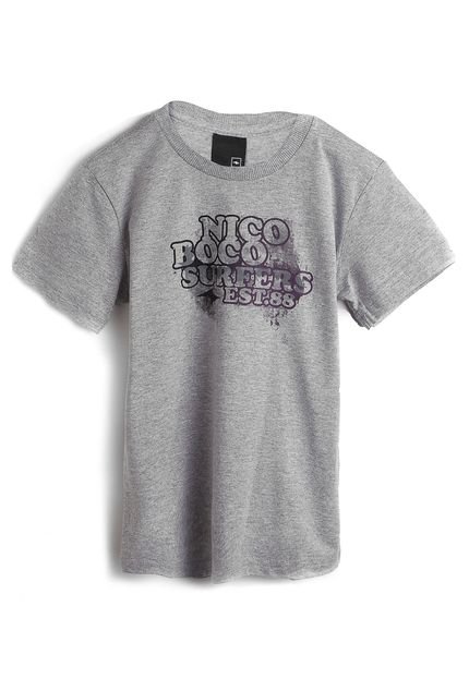 Camiseta Nicoboco Menino Lettering Cinza - Marca Nicoboco