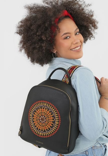 Mochila Desigual Backpack Mini African Ma Azul - Marca Desigual