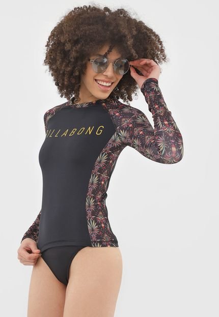 Blusa Billabong Tropic Water Preta - Marca Billabong