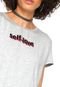 Camiseta Cropped My Favorite Thing(s) Self-Love Cinza - Marca My Favorite Things