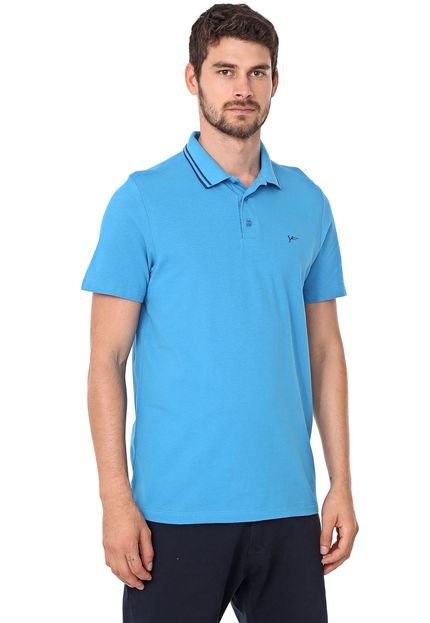 Camisa Polo Yachtsman Reta Frisos Azul - Marca Yachtsman