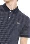 Camisa Polo Lacoste Slim Estampada Azul-marinho - Marca Lacoste