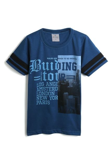 Camiseta Lecimar Menino Escrita Azul - Marca Lecimar