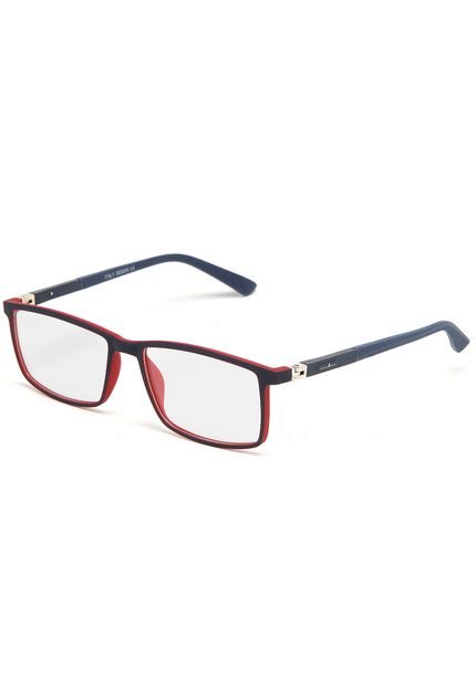 Óculos de Grau Adriane Galisteu Geométrico Fosco Azul-Marinho/Vermelho - Marca Adriane Galisteu