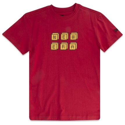 Camiseta New Era Infantil Regular Tecnologic Manga Curta Vermelha - Marca New Era