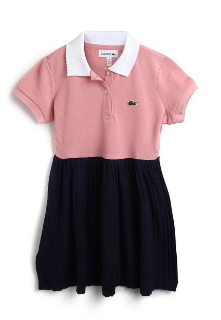 Vestido Lacoste Kids Liso Rosa - Compre Agora | Dafiti Brasil