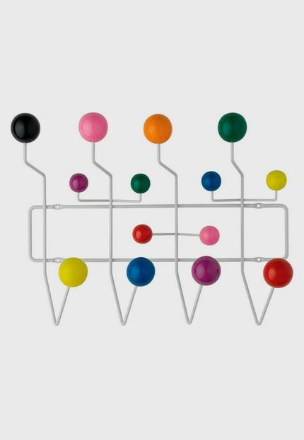 Cabideiro Charles Eames Colorido Prata Rivatti - Marca Rivatti