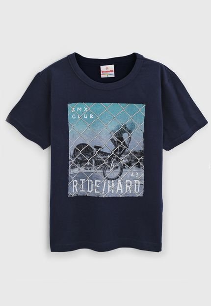 Camiseta Brandili Infantil Bike Azul-Marinho - Marca Brandili