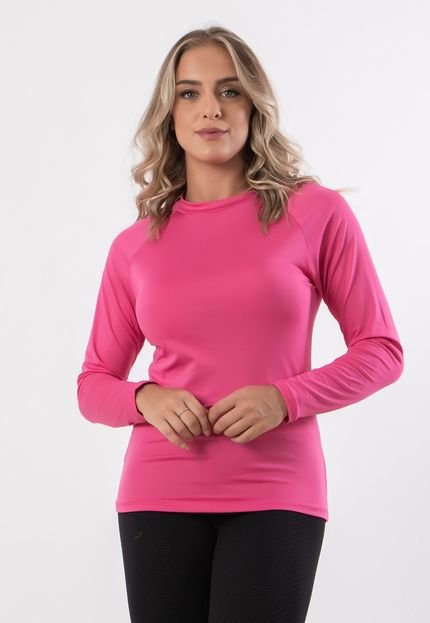 Camisa Térmica Diluxo Blusa Segunda Pele Proteção UV Rosa - Marca Diluxo