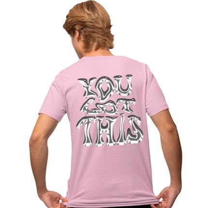 Camisa Camiseta Genuine Grit Masculina Estampada Algodão 30.1 You Got This - P - Rosa Bebe - Marca Genuine