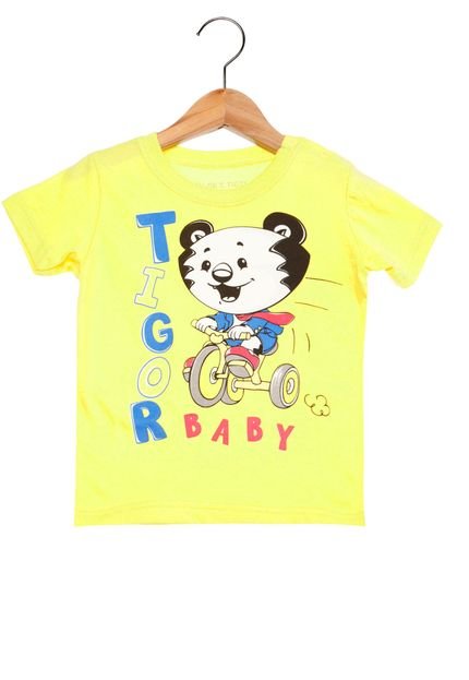 Camiseta Tigor T. Tigre Infantil Bike Verde Limão - Marca Tigor T. Tigre