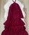 Vestido Longo Em Tule Com Babados Formatura, Madrinhas,Casamento Levosch  Vermelho escuro - Marca 77VS LEVOSCH