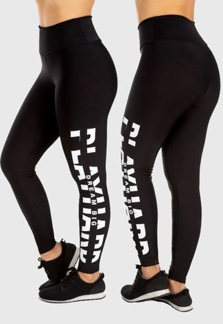 Kit 3 Calça Legging Feminina Suplex Cós Alto Academia Silk