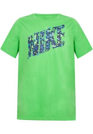 Camiseta Nike Sportswear Infantil Block Verde