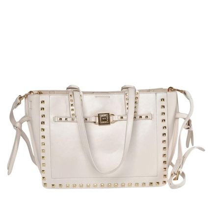 Bolsa Feminina Via Marte Tote Grande B1-123-01 Off White Incolor - Marca Via Marte