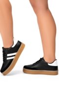 Tênis Feminino Lumiss Casual Confortável Flatform Moda Blogueira Preto - Marca LUMISS