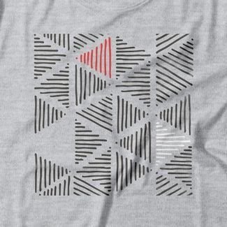 Camiseta Feminina Mosaic Arrows - Mescla Cinza