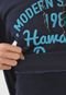 Blusa de Moletom Flanelada Fechada HD Hawaiian Dreams Bordado Azul-Marinho - Marca HD Hawaiian Dreams
