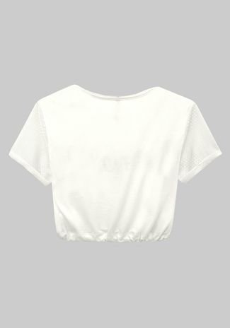 Blusa Cropped Juvenil em Malha com Regulador