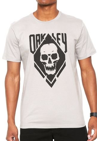 Camiseta Oakley Premium Skull Cinza - Compre Agora