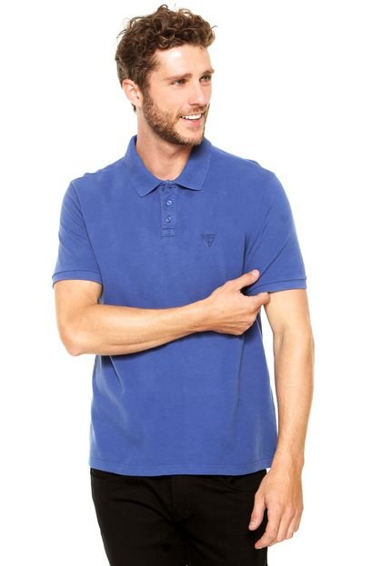 Camisa Polo Guess Sodalite Azul - Marca Guess