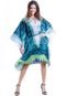 Kaftan 101 Resort Wear Vestido Crepe Festa  Estampado Verde - Marca 101 Resort Wear