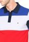 Camisa Polo Tommy Hilfiger Slim Fit Azul/Branca/Vermelha - Marca Tommy Hilfiger
