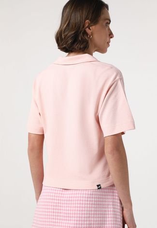 Camisa Polo Puma Texturizada Rosa