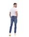 Calça Jeans Slim Fit Masculina Detalhes Puídos 22832  Escura Consciência - Marca Consciência