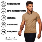 Camiseta Polo Masculina Básica Sallo Premium Amber - Marca Sallo