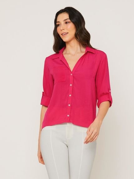 Camisa Viscose Color Block Pink Miss Joy 7142 - Marca MISS BY JOY