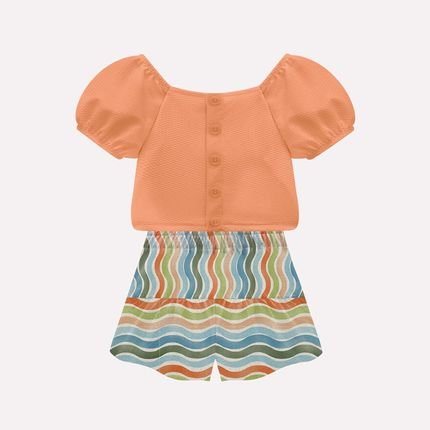 Conjunto Infantil Menina Nanai Laranja - Marca Nanai