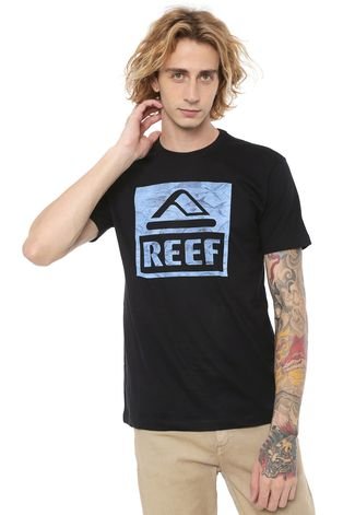 Camiseta Reef Logo Fill Preta
