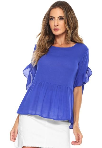 Blusa Acrobat Babado Azul - Marca Acrobat