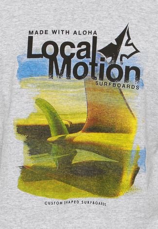 Camiseta Local Motion Surfboard Cinza