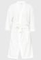 Roupão Microfibra Sofisticata Kimono Branco - Marca Toalhas Atlantica