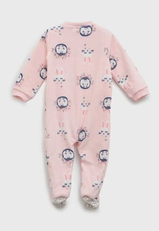 Pijama Tip Top Longo Infantil Bichos Rosa