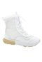 Bota Forrada Nylon Neve e Frio Cadarço Branco/Bege - Marca Sapatos e Botas