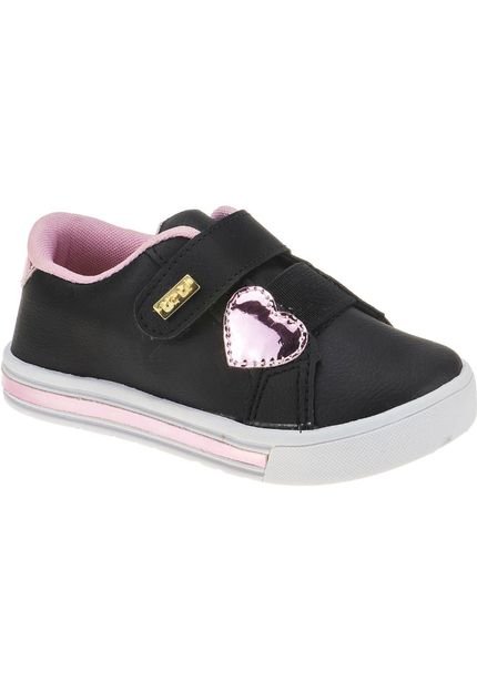 Tenis Infantil Menina Cano Baixo 7147-264 Preto - Marca B2A kids