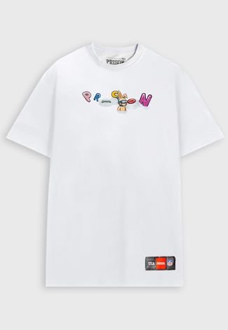 Camiseta Streetwear Prison Float Logo White