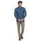 Camisa Social Jeans Teodoro ML Slim Fit Masculina Casual Azul G Azul - Marca TEODORO CAMISARIA