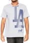 Camiseta New Era MLB Reticula 3 Los Angeles Dodgers Cinza - Marca New Era